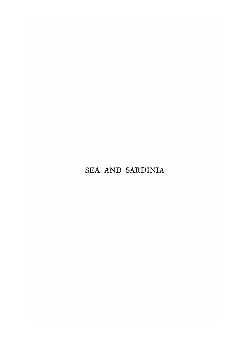 Sea and Sardinia | Lawrence D H