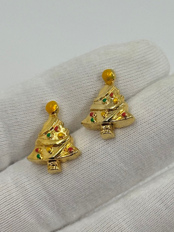 Серьги пусеты Ёлочки AAi
