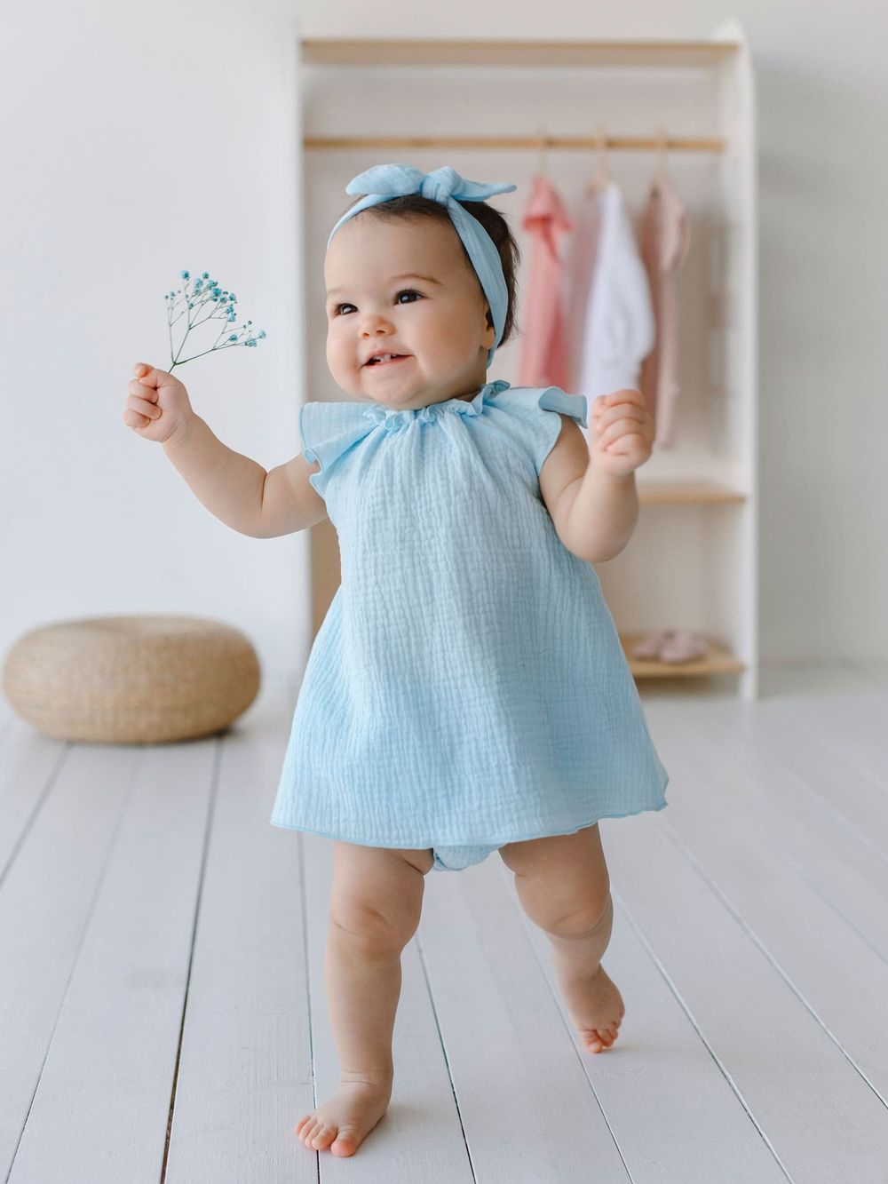 Сарафан муслиновый с блумерами "Небо" 0+