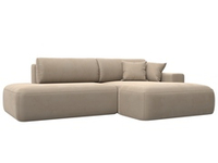 Диван угловой Лига-036 НПБ Модерн правый угол ВЕЛЮР Бежевый