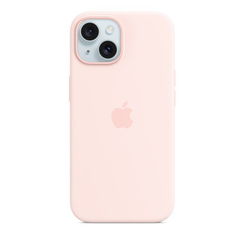 Чехол Apple iPhone 15 Silicone Case with MagSafe Light pink (MT0U3)