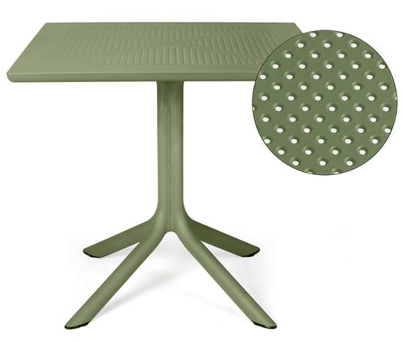 Пластиковый стол Clip 80х80 см агава