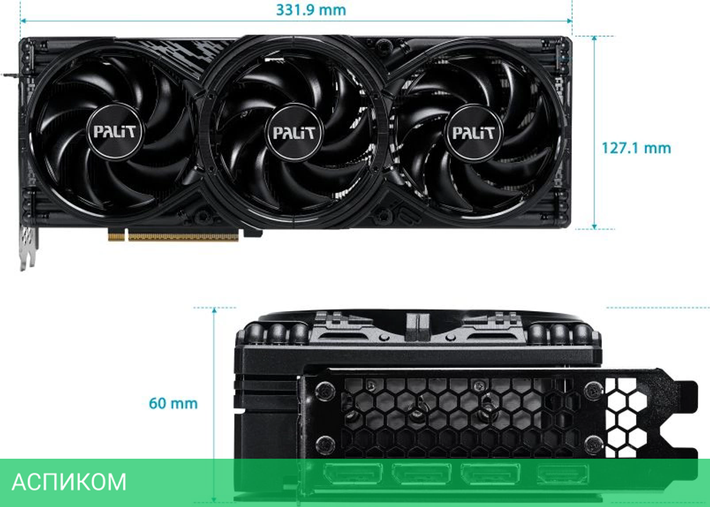 Видеокарта Palit GeForce RTX 5070 Ti GamingPro OC 16GB GDDR7 (NE7507TS19T2-GB2031Y)