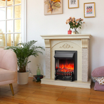 Каминокомплект Real Flame Corfino WT с очагом Fobos Lux Black (без пульта)