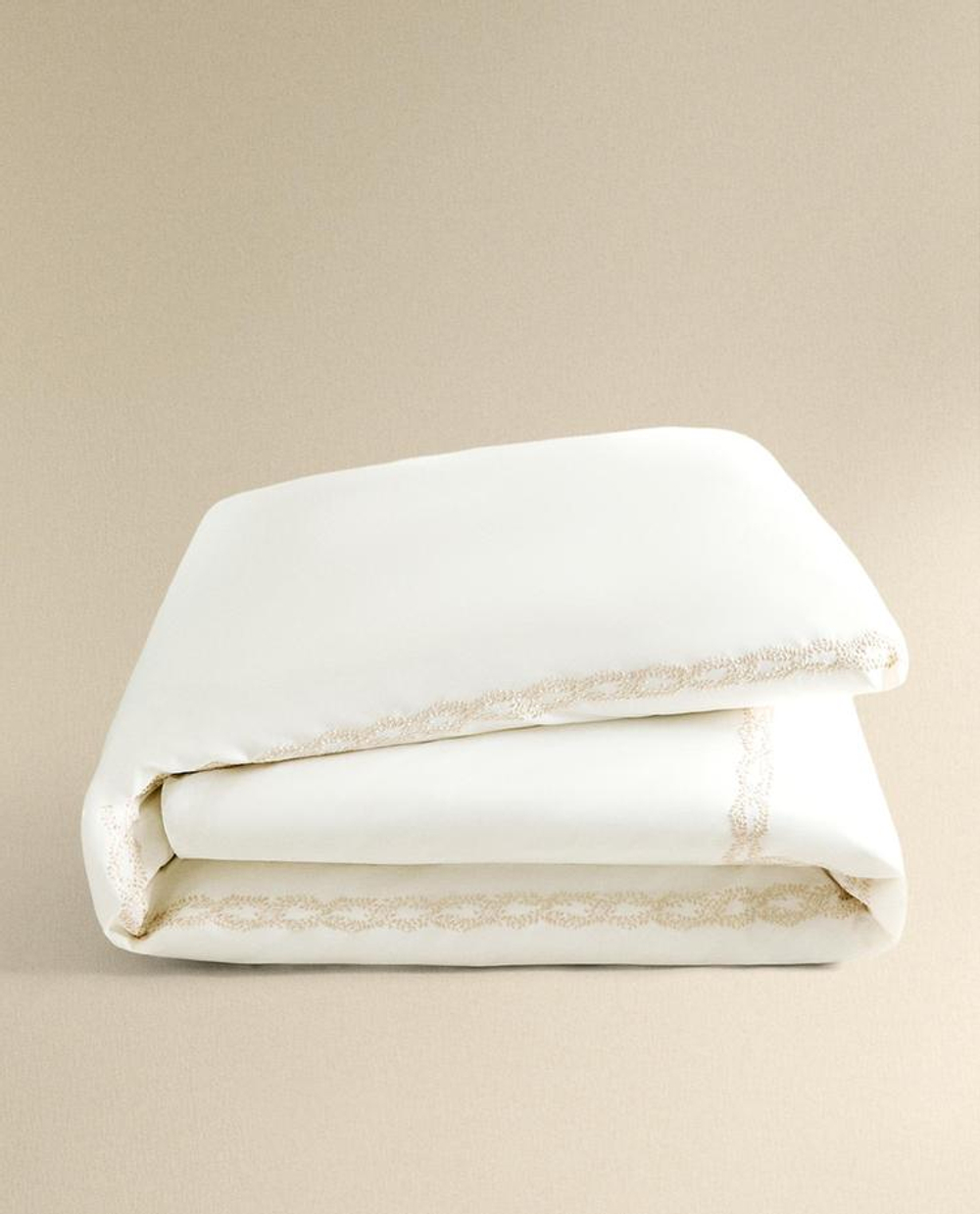 ZARA HOME ПОДОДЕЯЛЬНИК С ВЫШИВКОЙ, ЗОЛОТОЙ