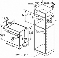 Встраиваемый электрический духовой шкаф Bosch HBA534EB0