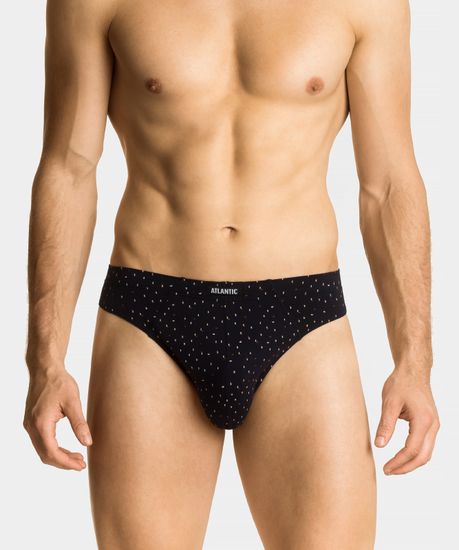 Мужские трусы (3шт) слипы спорт Atlantic 3MP-118 темно-голубые + красные + темно-синие