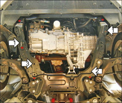 Защита стальная 2 мм двигателя и кпп для Ford Mondeo Motodor.70702