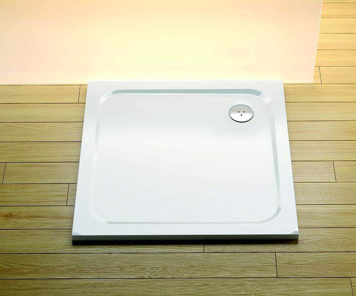 Душевой поддон из искусственного камня Ravak Perseus Pro Chrome 90х90 XA047701010 Белый