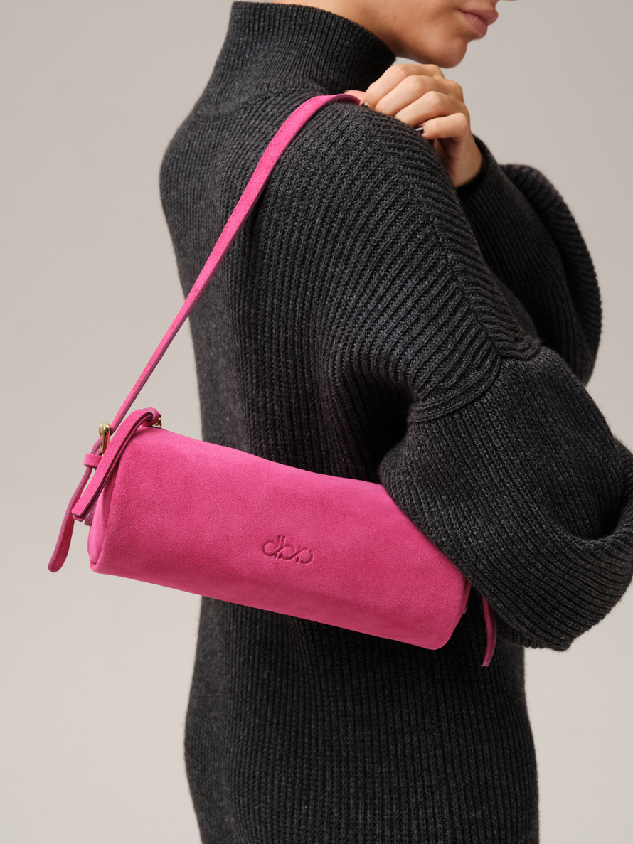 Замшевая сумка DBR 31343 розовый тюльпан