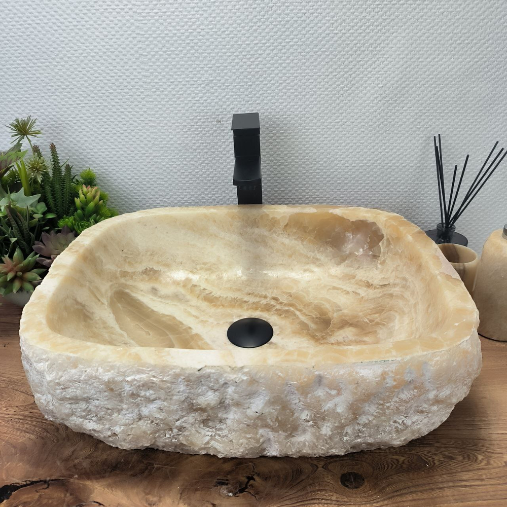 Раковина из оникса Erozy Yellow EO-62621 (52*42*15) 0099