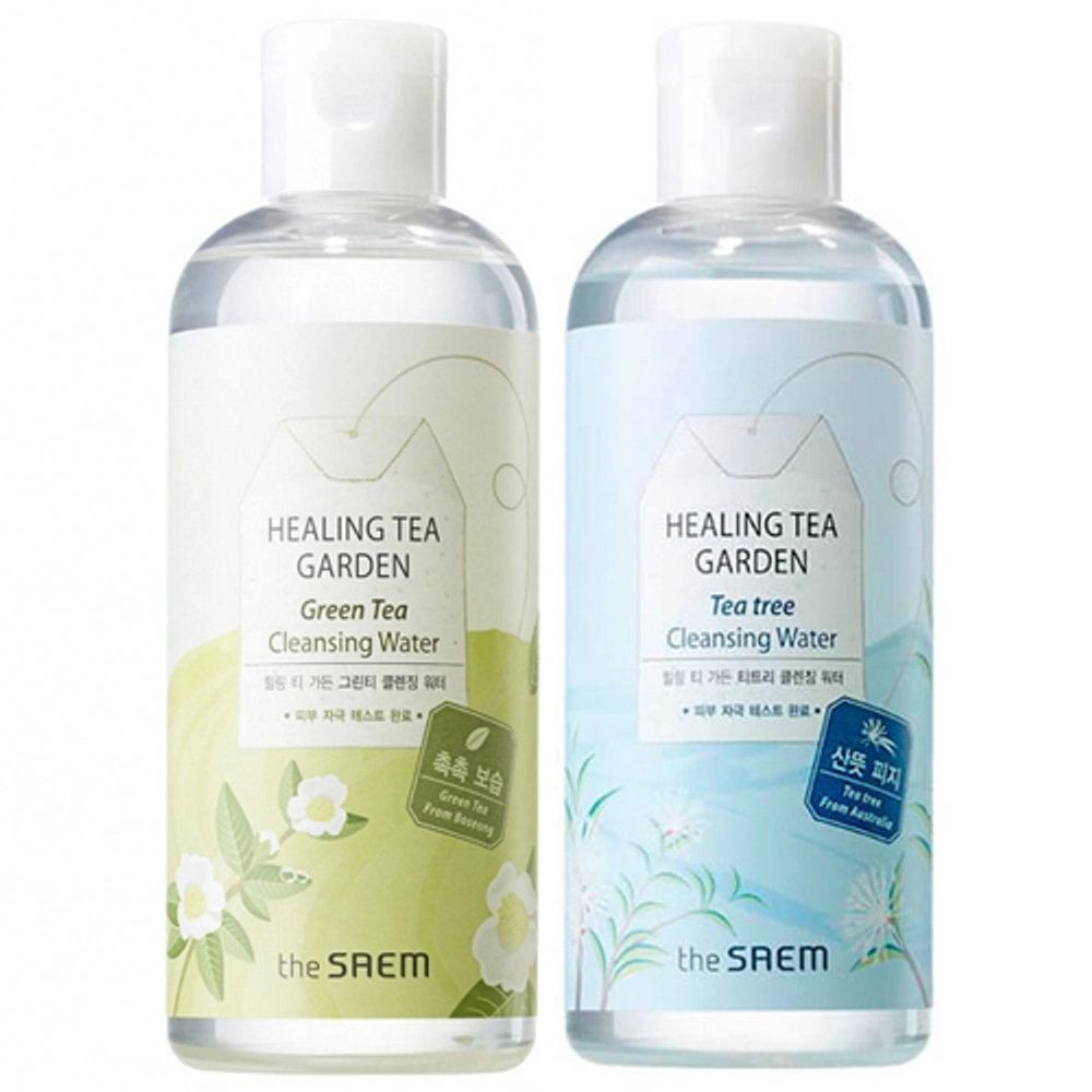 Очищающая и увлажняющая вода с экстрактом зеленого чая The Saem Healing Tea Garden Green Tea Cleansi