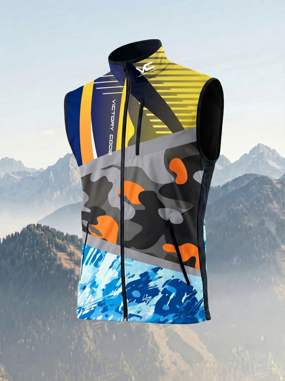 Безрукавка Лыжная Softshell с трикотажной спиной My design