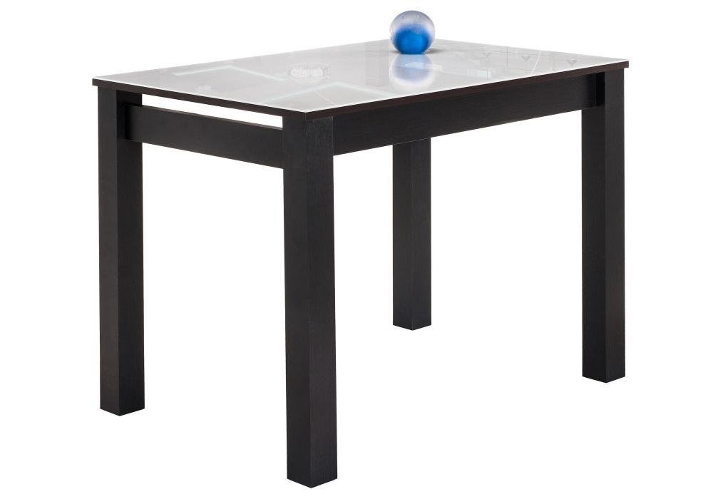 Стеклянный стол Раймунд 100х70х77 венге / белый