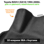 Автомобильные коврики ЭВА с бортами Toyota RAV4 I (XA10) 1994-2000г. Для 3-х дверного, леворульного авто