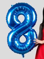FM Шар 40" / 102 см "Цифра 8" Синий (БГ-60)