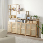 Книжный шкаф - IVAR IKEA/ ИВАР ИКЕА,  259х226 см, под беленый дуб
