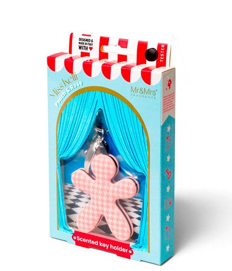 Аромабрелок с шармом Miss Kelli бело-розовый Персик и роза, Mr&Mrs Fragrance