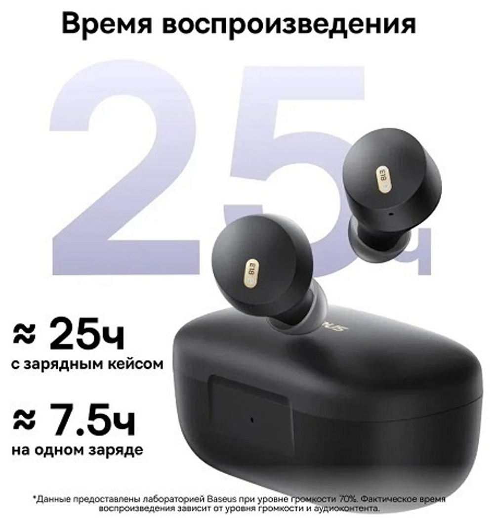 Наушники Baseus E18 черный