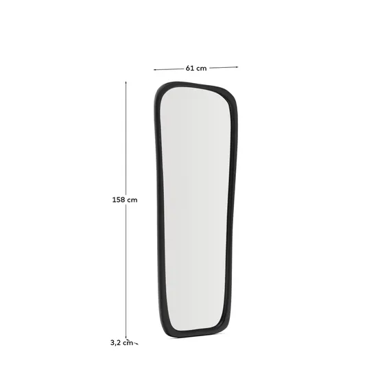 Зеркало из черного тикового дерева Alura 158 x 61 см