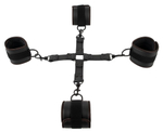 Черный набор крестовой фиксации Bondage Set