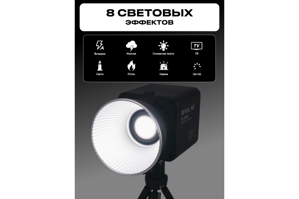 Осветитель светодиодный Raylab RL-100BI 2700-6500K 100W 5000mAh c аксессуарами