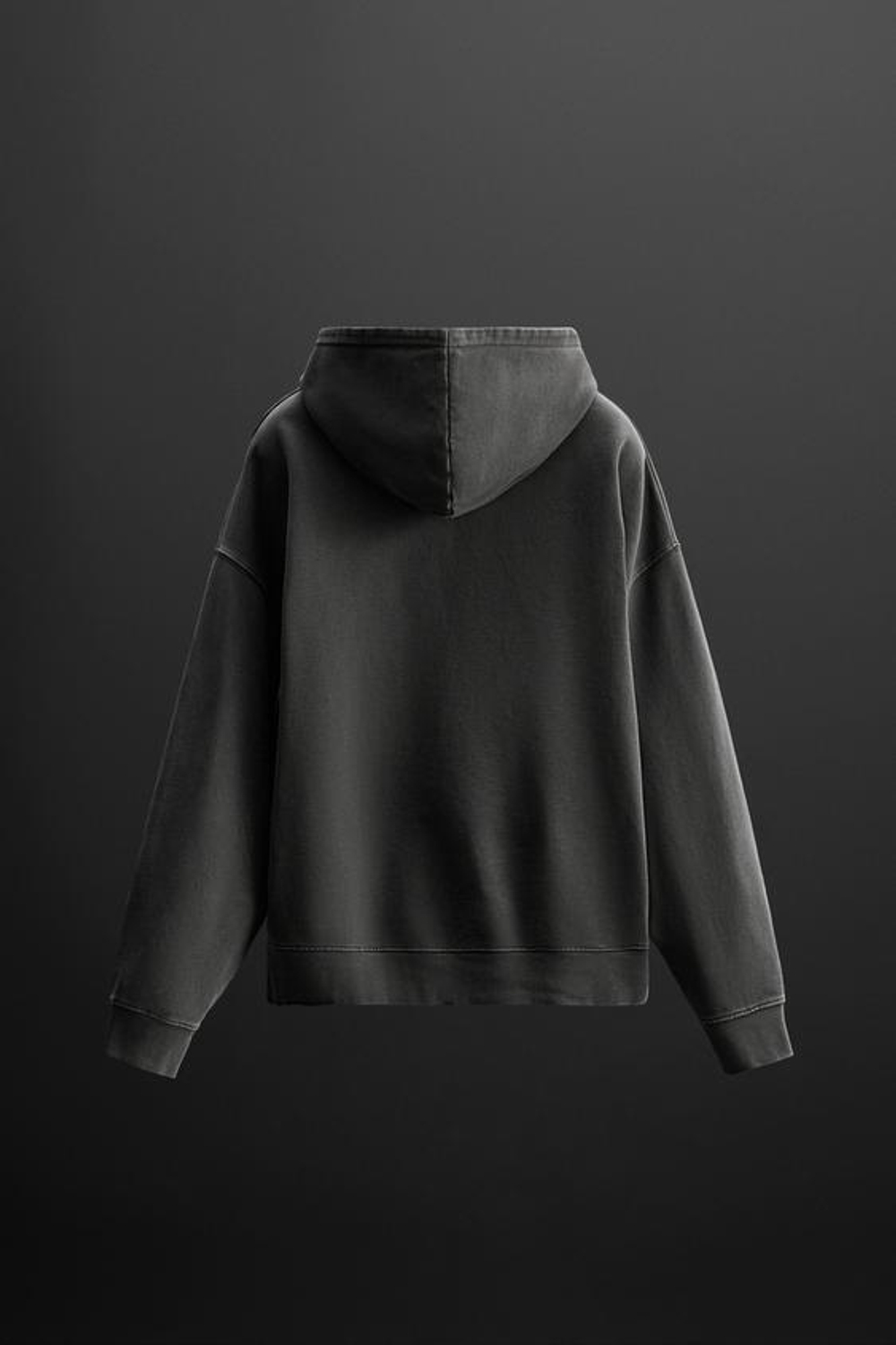 ZARA ХУДИ С ПРИНТАМИ, АНТРАЦИТОВО-СЕРЫЙ