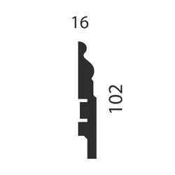 Плинтус под покраску, 115x16 мм