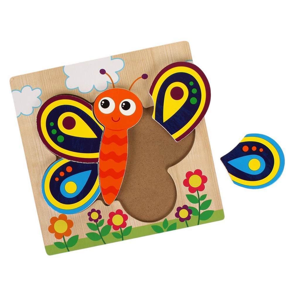 Развивающая игрушка деревянная Пазл квадратный маленький, C-41857