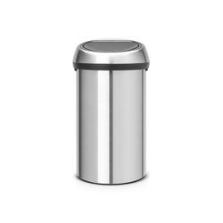 Ведро для мусора Brabantia Touch Bin матовая сталь с защитой от отпечатков пальцев 60л вид спереди