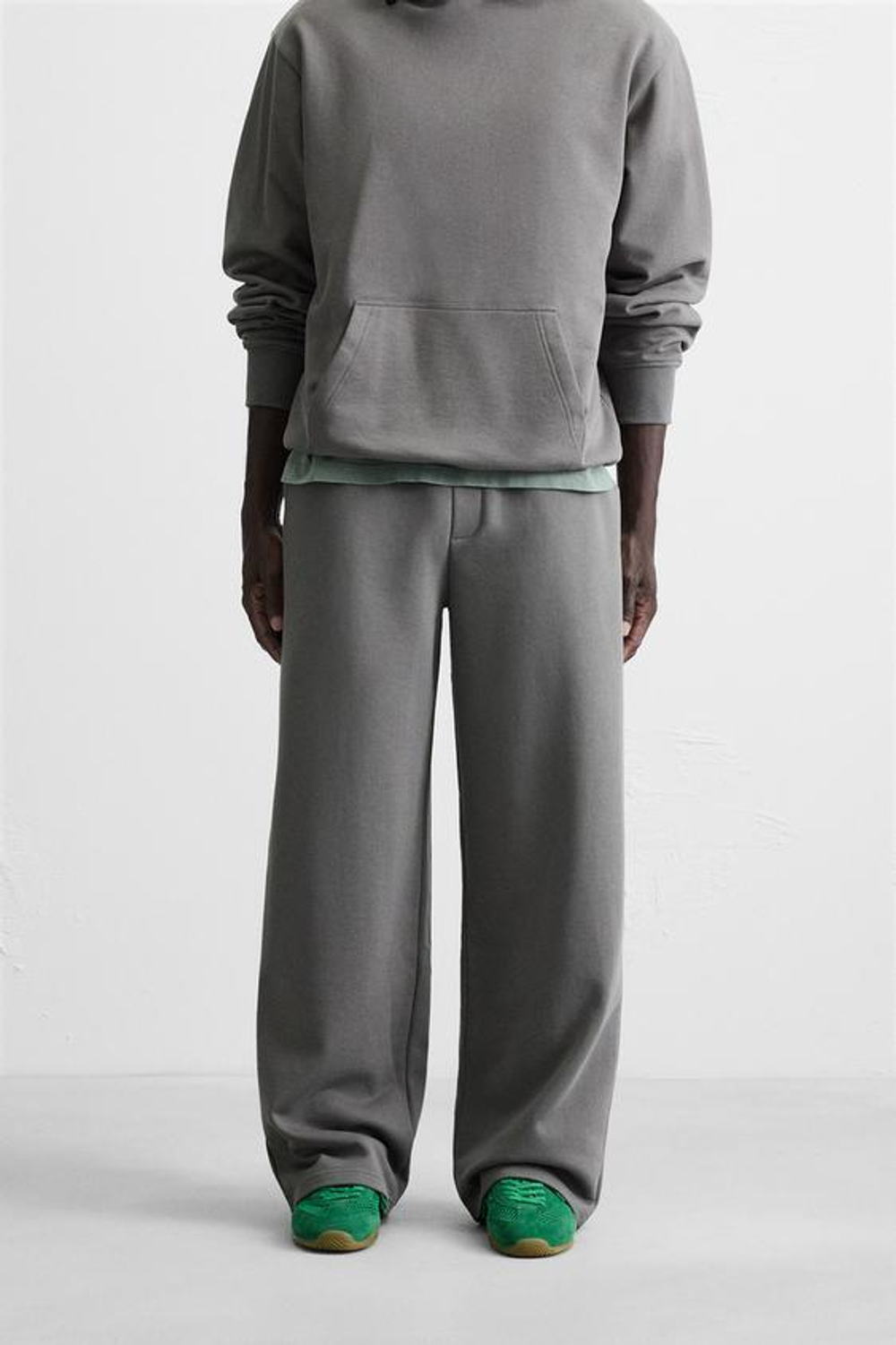 ZARA ДЖОГГЕРЫ WIDE-FIT, АНТРАЦИТОВО-СЕРЫЙ