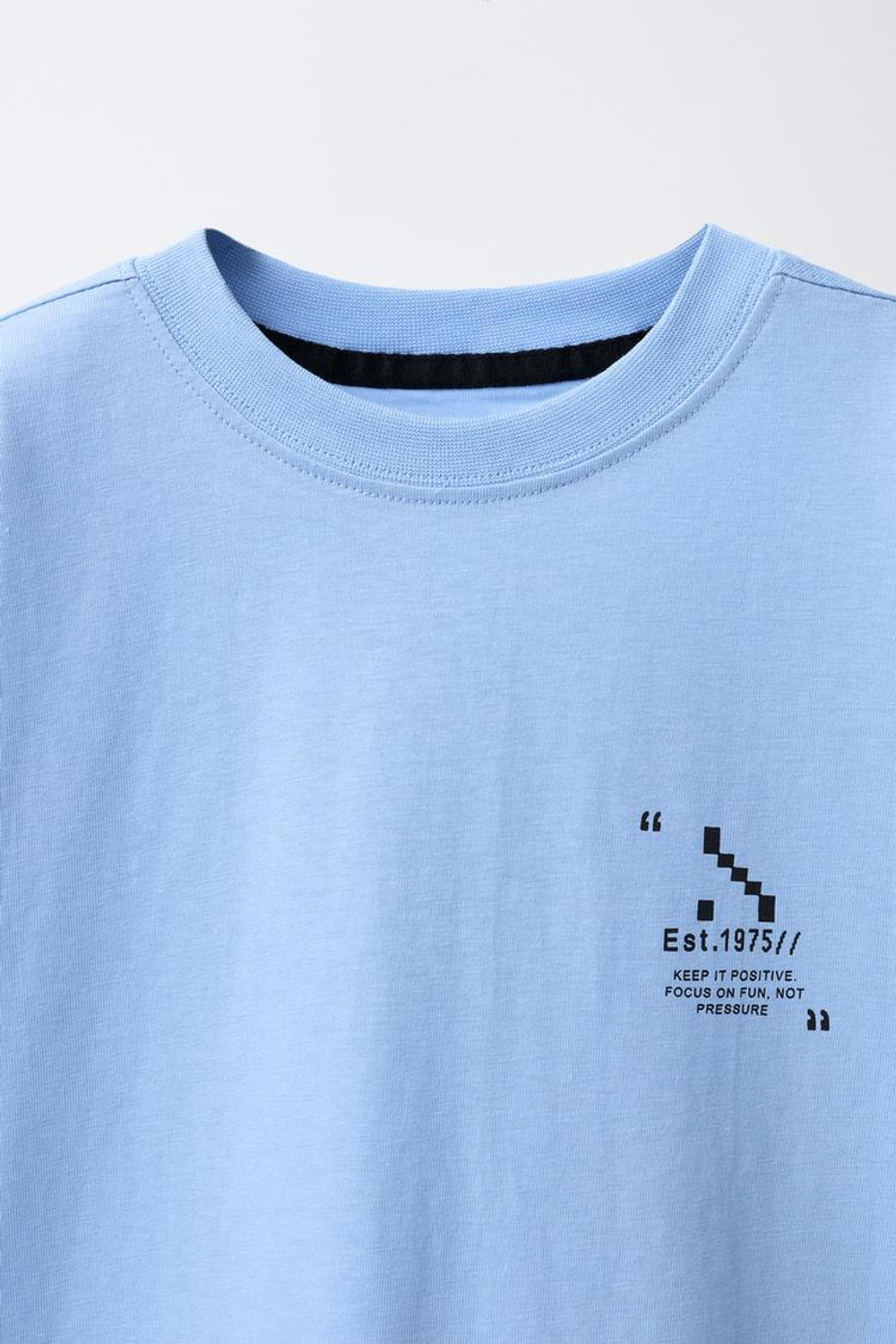 ZARA ФУТБОЛКА SPORTY С НАДПИСЬЮ, ГОЛУБОЙ