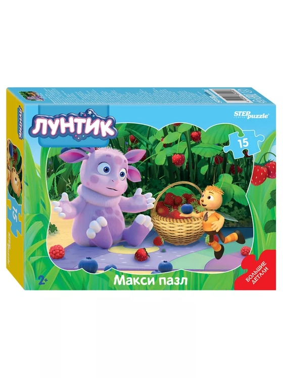 Пазл для детей 2 3 лет Макси пазл Лунтик 15 элементов
