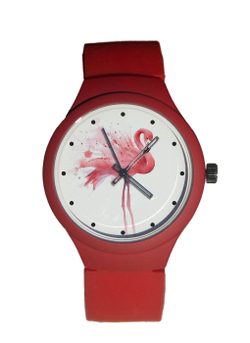 Часы наручные Фламинго № 2 красные
