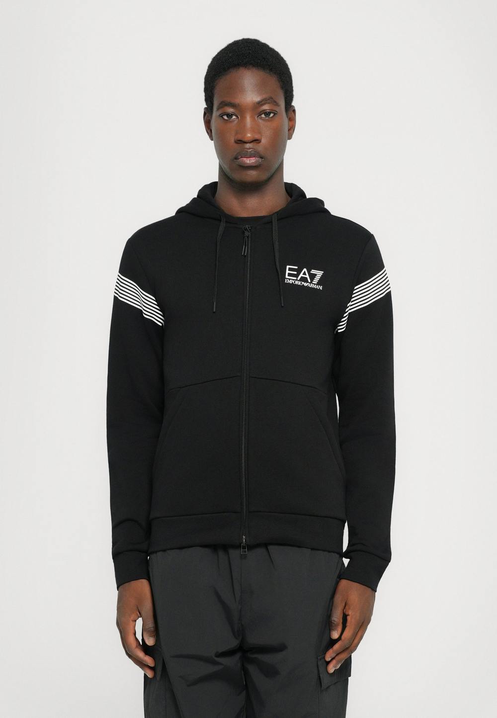 EA7 Emporio Armani Толстовка с капюшоном - Чёрный