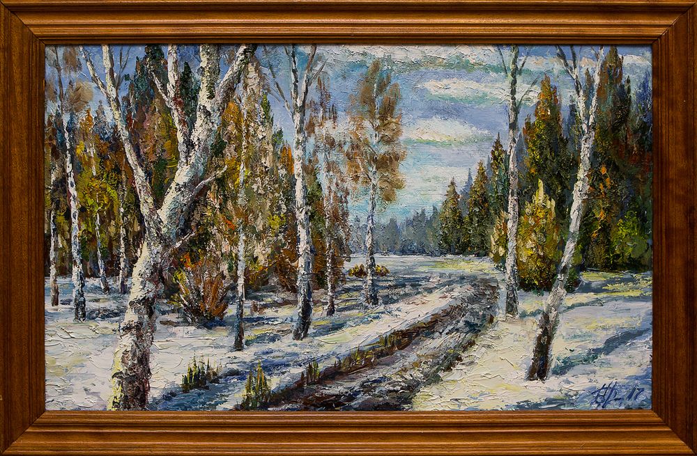 Картина маслом "Эх, дорога" Барабаш