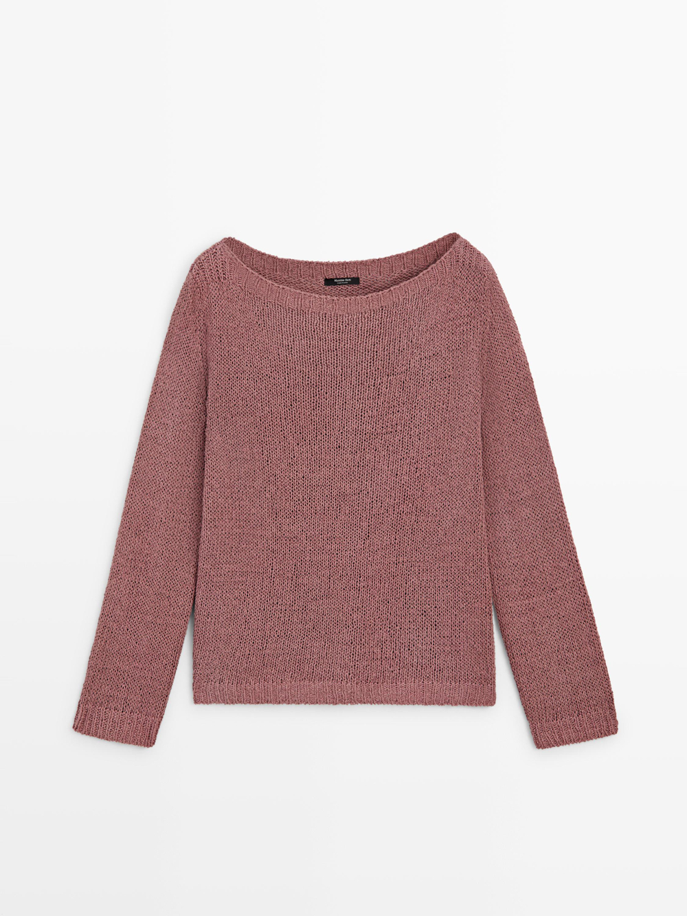 Massimo Dutti Вязаный свитер, дымчато-розовый