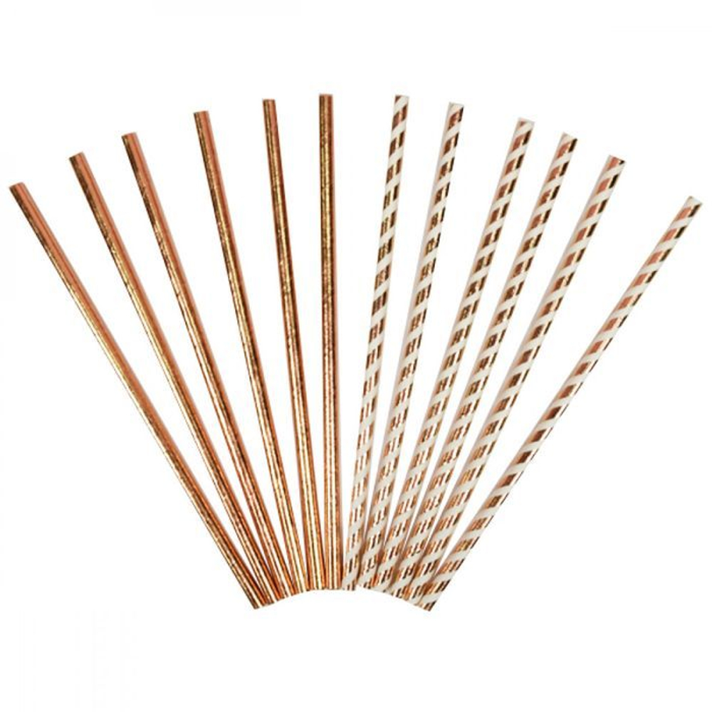 Трубочки бум для коктейля Rose Gold 12 (12 шт./уп.)