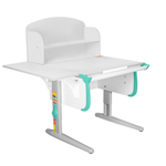 Растущая парта Дэми СУТ 24 с задней закрытой полкой СУТ.34.360 и боковой полкой СУТ.24.230 (1020×880 мм)