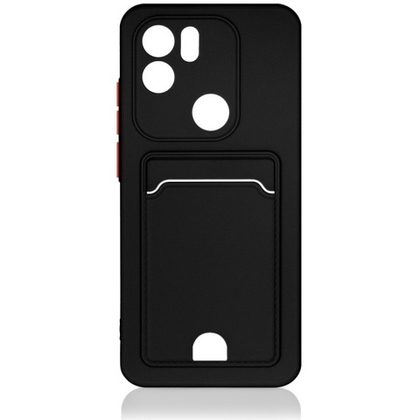 Силиконовый чехол с отделением для карты для Xiaomi Redmi A1+/A2+/Poco C51 black DF