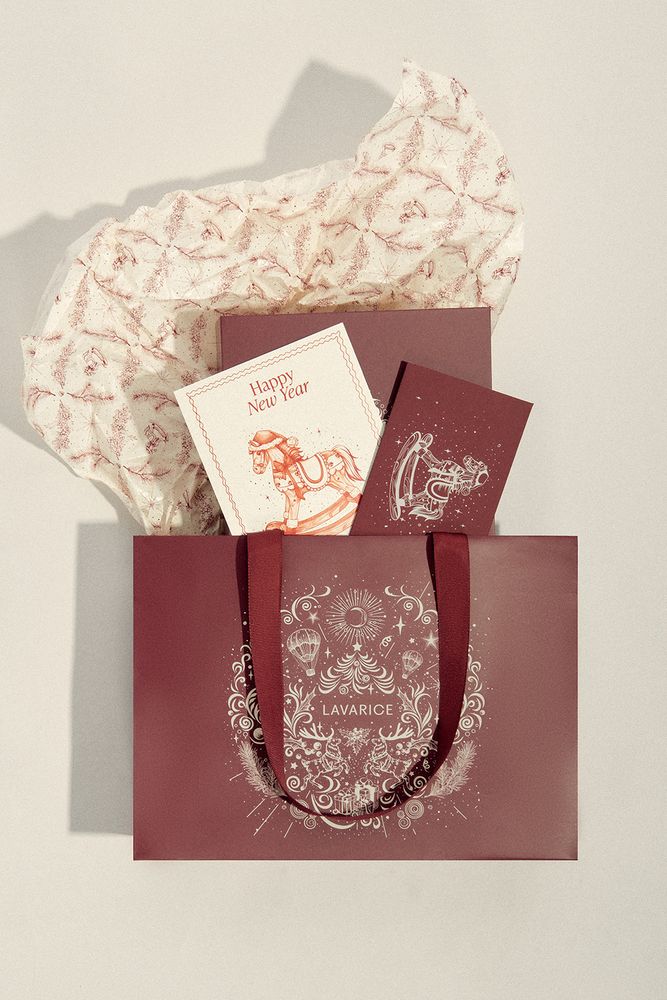 Пакет новогодний средний