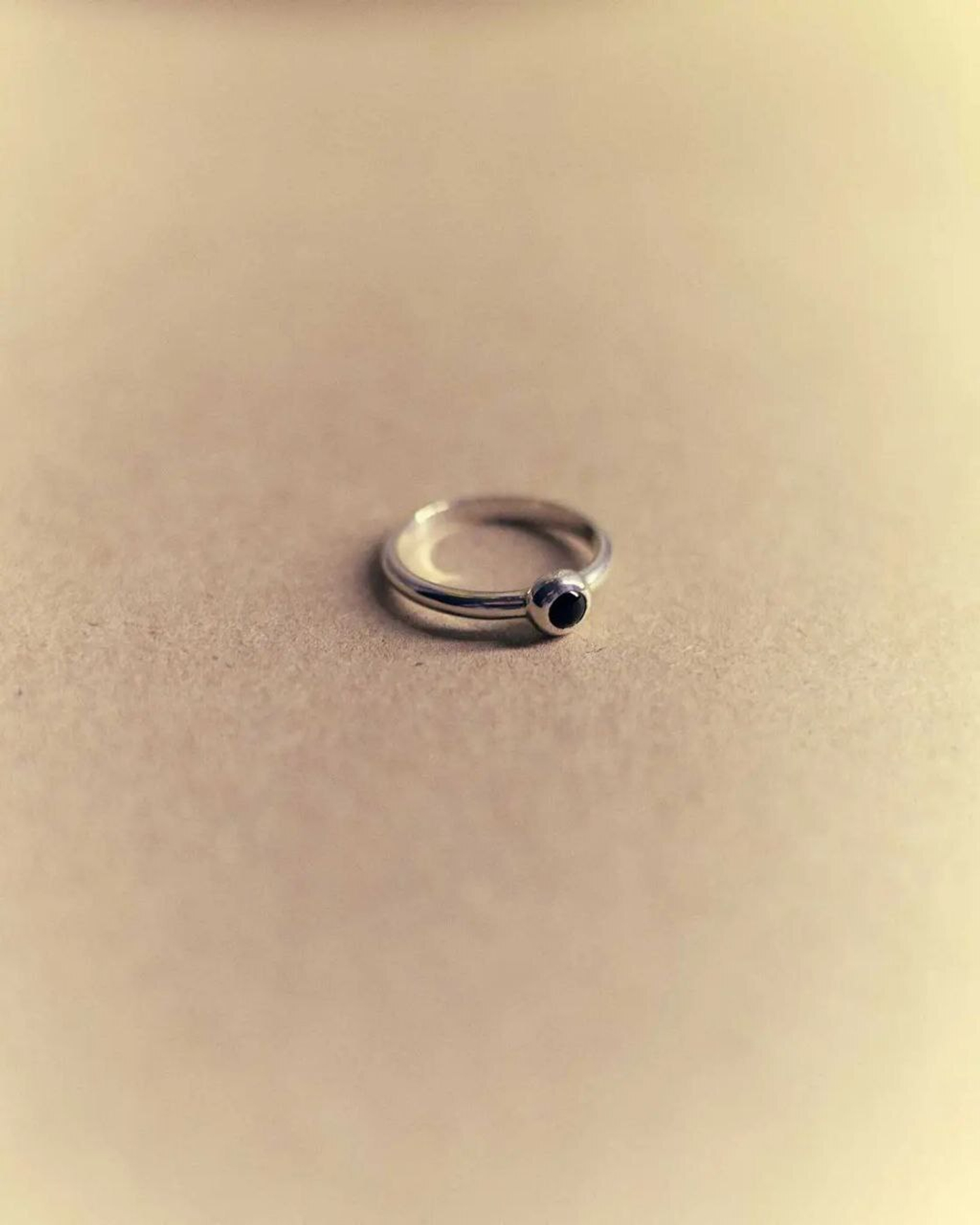 Кольцо Beta с черным ониксом