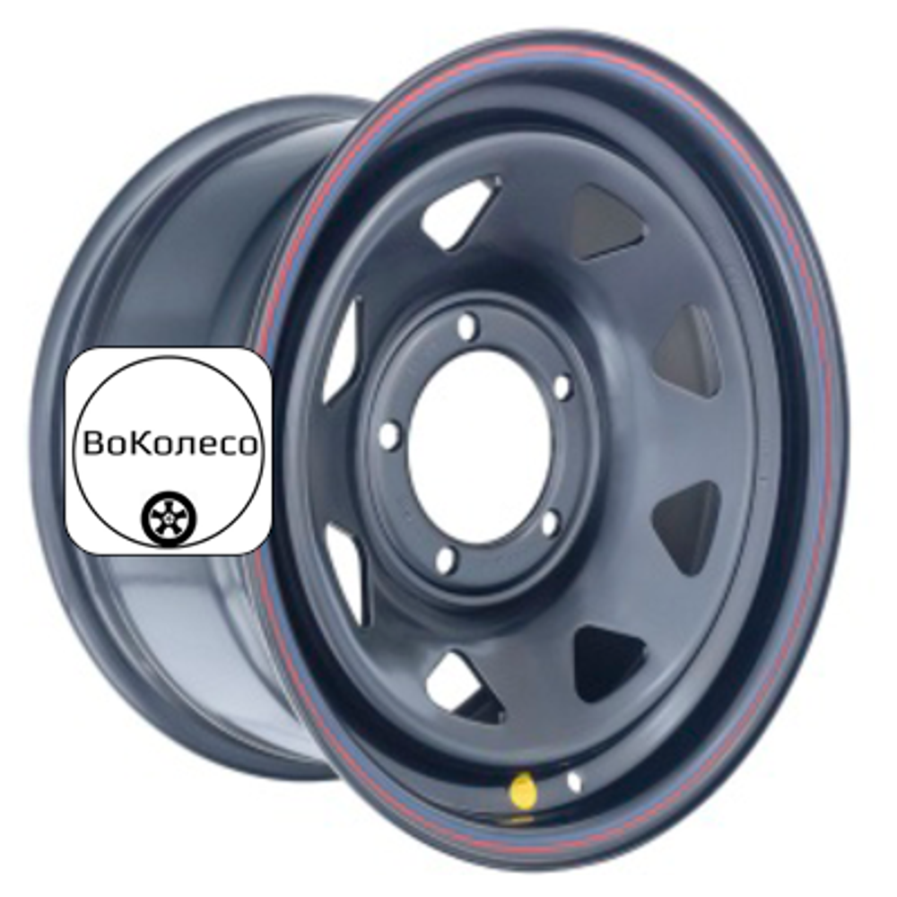 7x16/5x139,7 ET15 D110 УАЗ Х (треуг. мелкий) Черный (с увелич.полкой) Off-Road Wheels