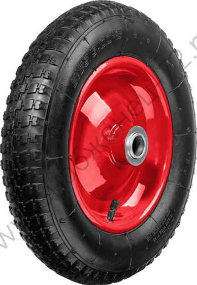 ЗУБР КП-2, 3.25″ х 360 мм, для тачек (арт. 39950 39952), диск стальной, рабочее давление 1.2 - 2атм, пневматическое колесо (39955-2)