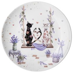НАБОР ТАРЕЛОК ЗАКУСОЧНЫХ LEFARD "ЛАВАНДОВЫЕ КОТЫ" 2 ШТ. 20,5*2 СМ (КОР=18НАБ.)