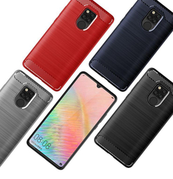 Чехол для Huawei Mate 20X цвет Gray (серый), серия Carbon от Caseport