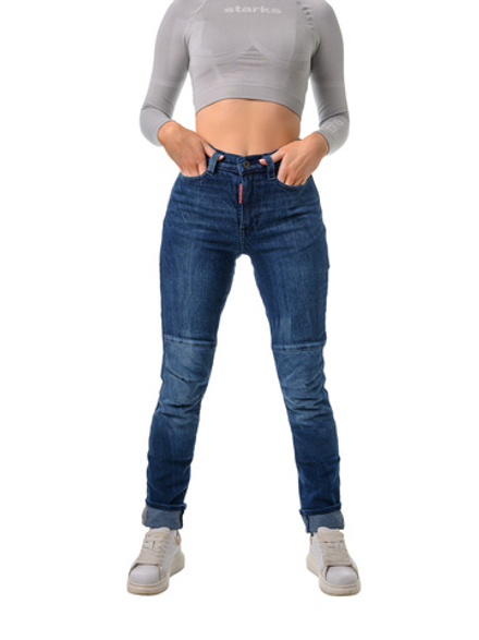 Мотоджинсы Starks ZENA LITE , жен., Slim fit, стрейч, Синий, Stonewash (29)