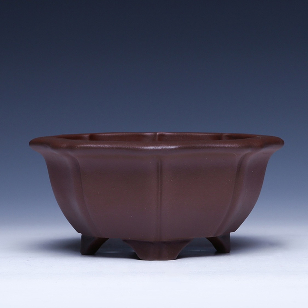 Состаренный неглазурованный горшок для бонсай высочайшего качества (исинская керамика) | 16.8*8.0