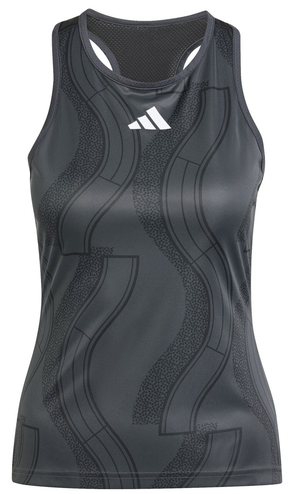 Женский топ теннисный Adidas Club Tennis Graphic Tank Top - carbon/black