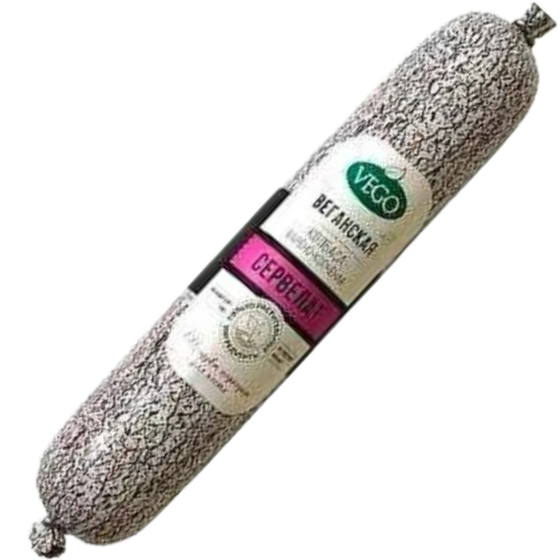 Колбаса п/к (в/к) вегетарианская сервелат фирменный Вего 400г